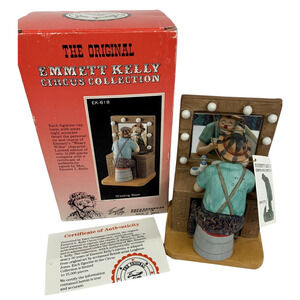 Emmett Kelly EK-618 Dave Gross Handpainted Figurine "Dressing Room" COA